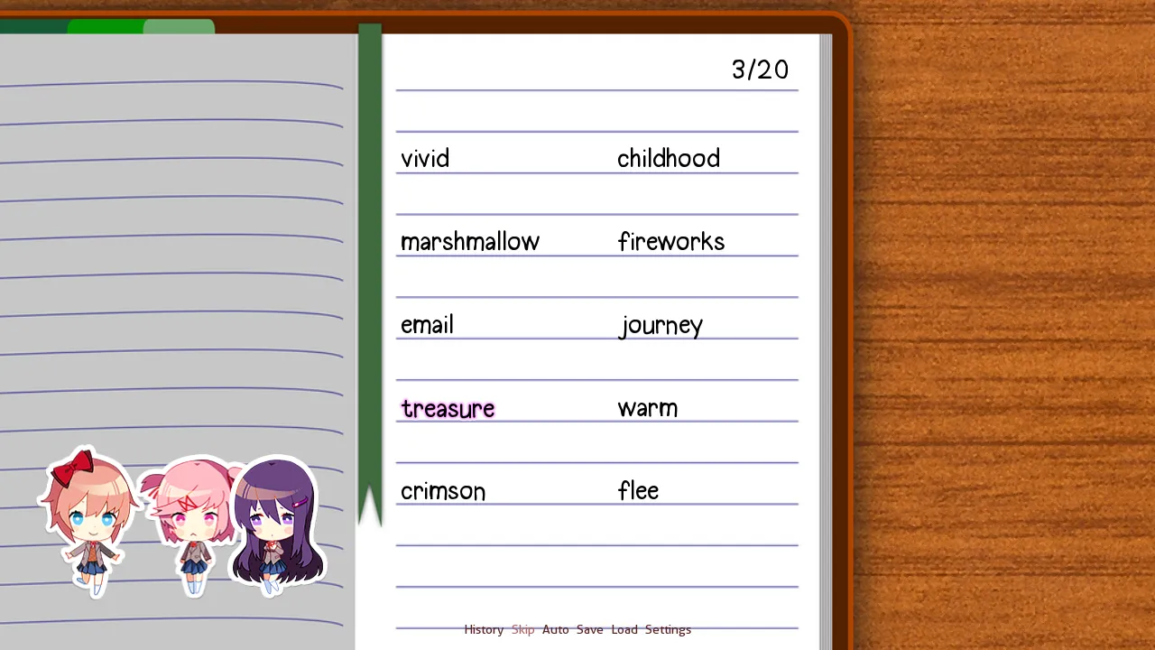 Doki Doki Literature Club poem word picker