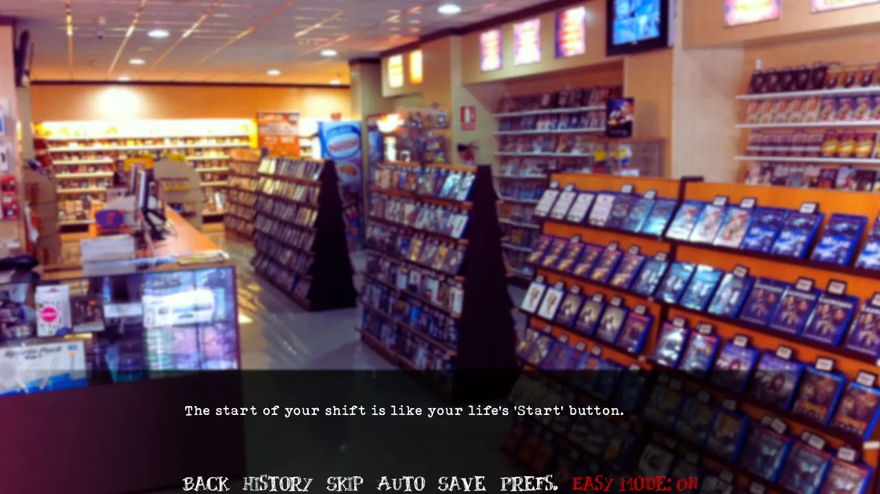 Fear Me video store at the start of a shift
