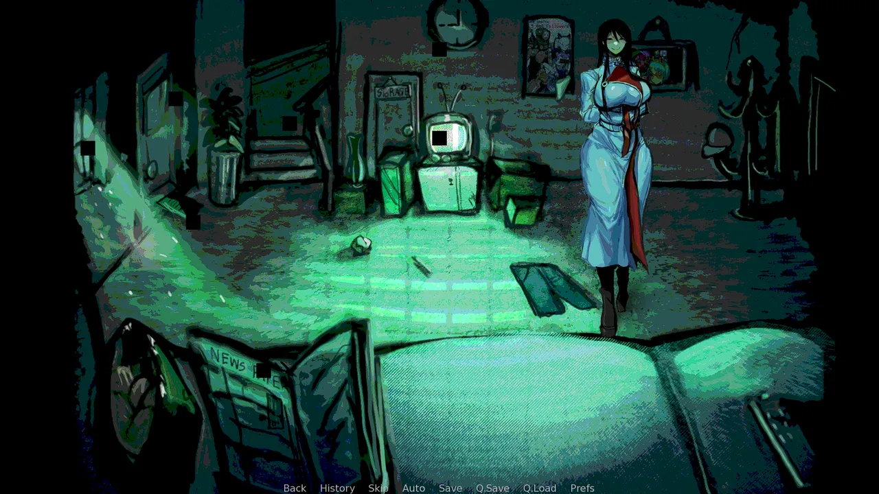How to Date an Entity tall woman standing in a dark green room